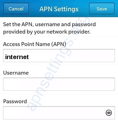 Configuración de Internet de Airtel Malawi blackberry